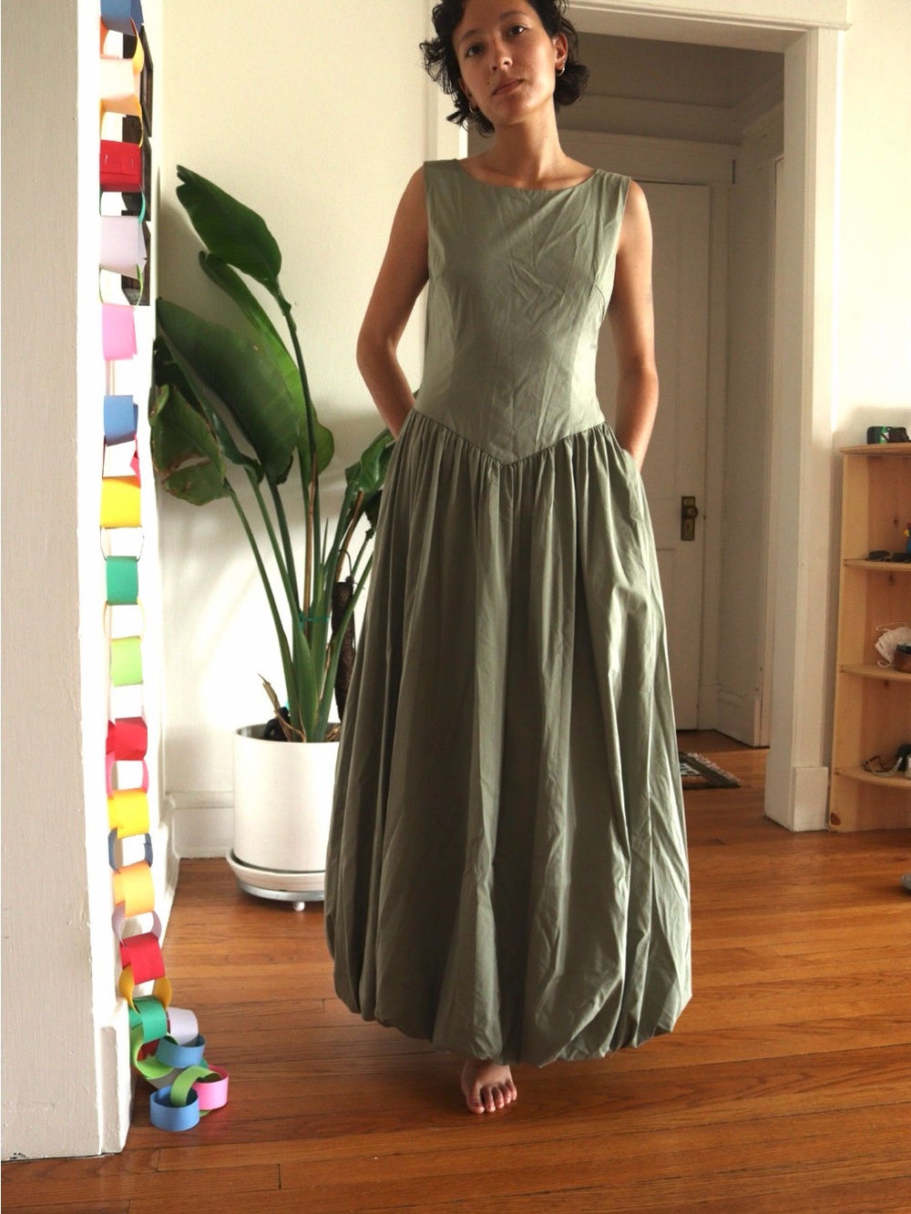 NWT Sleeveless Sage Green Maxi Dress